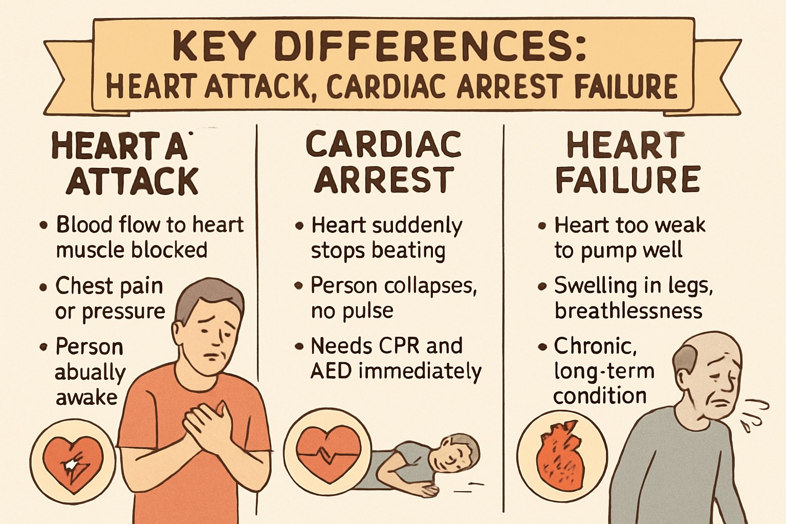 Heart attack key difftence