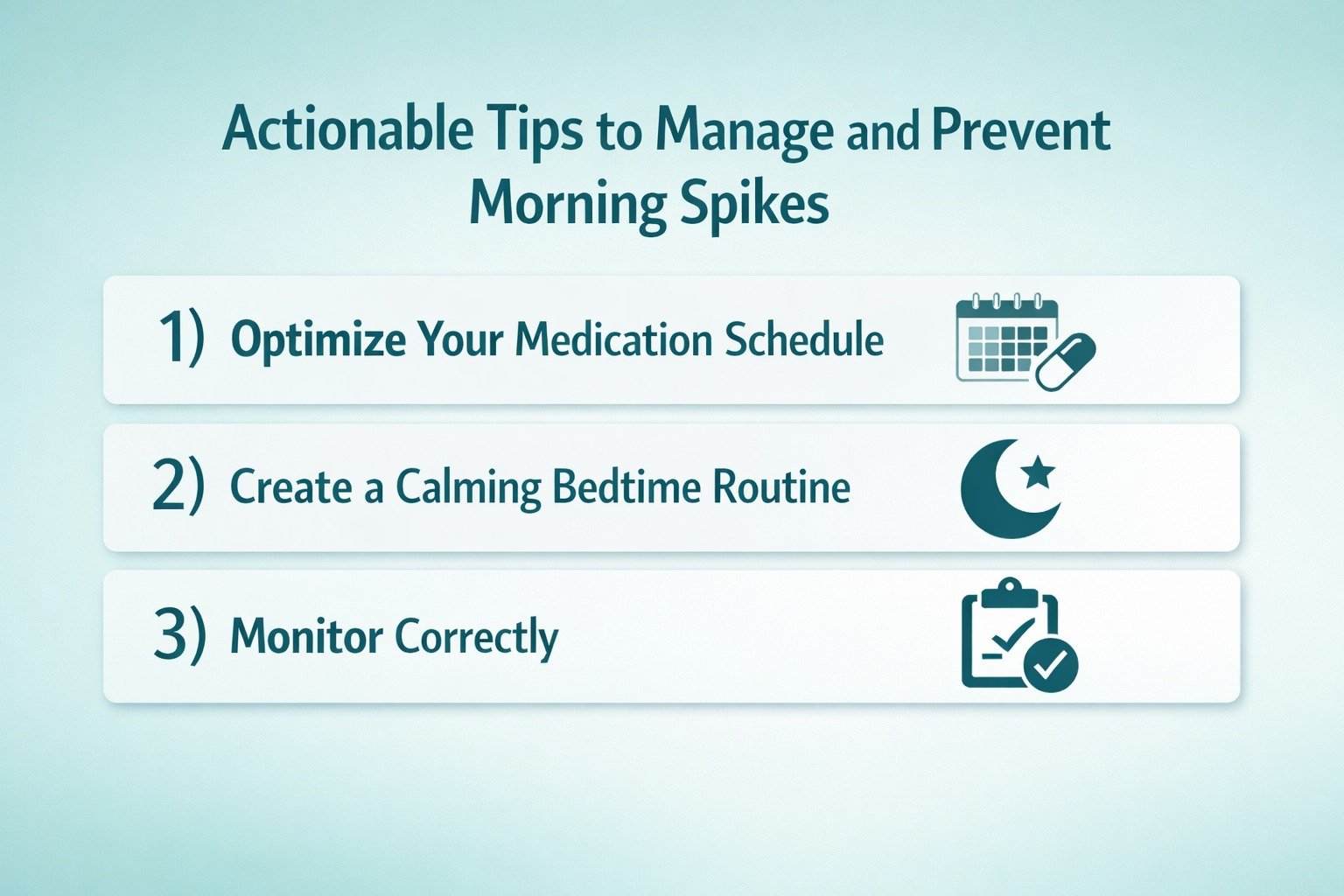 Actionable Tips to Manage and Prevent Morning Spikes