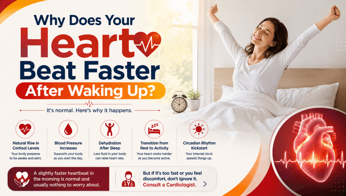 Why Does Your Heart Beat Faster After Waking Up?
