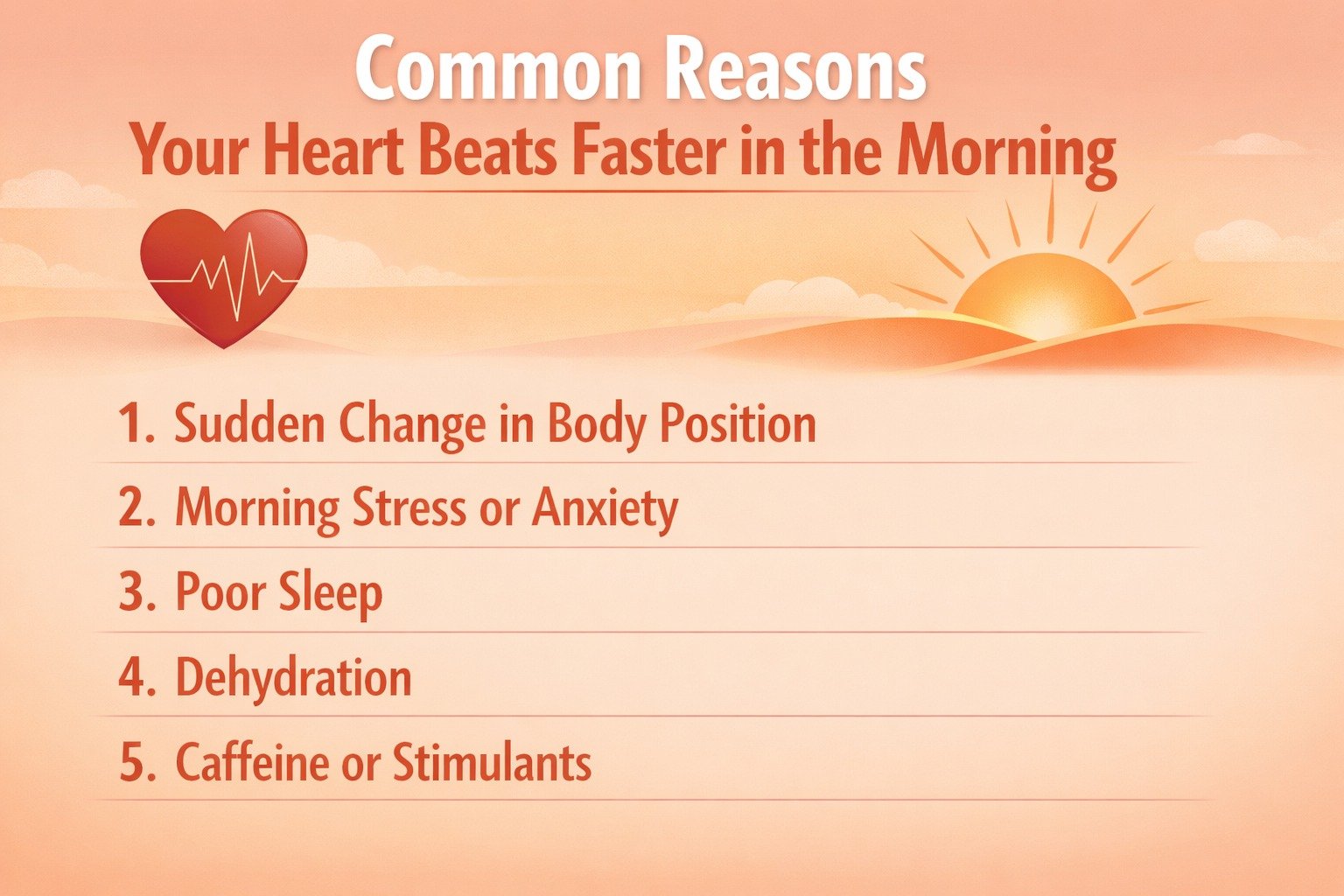 Common Reasons Your Heart Beats Faster in the Morning