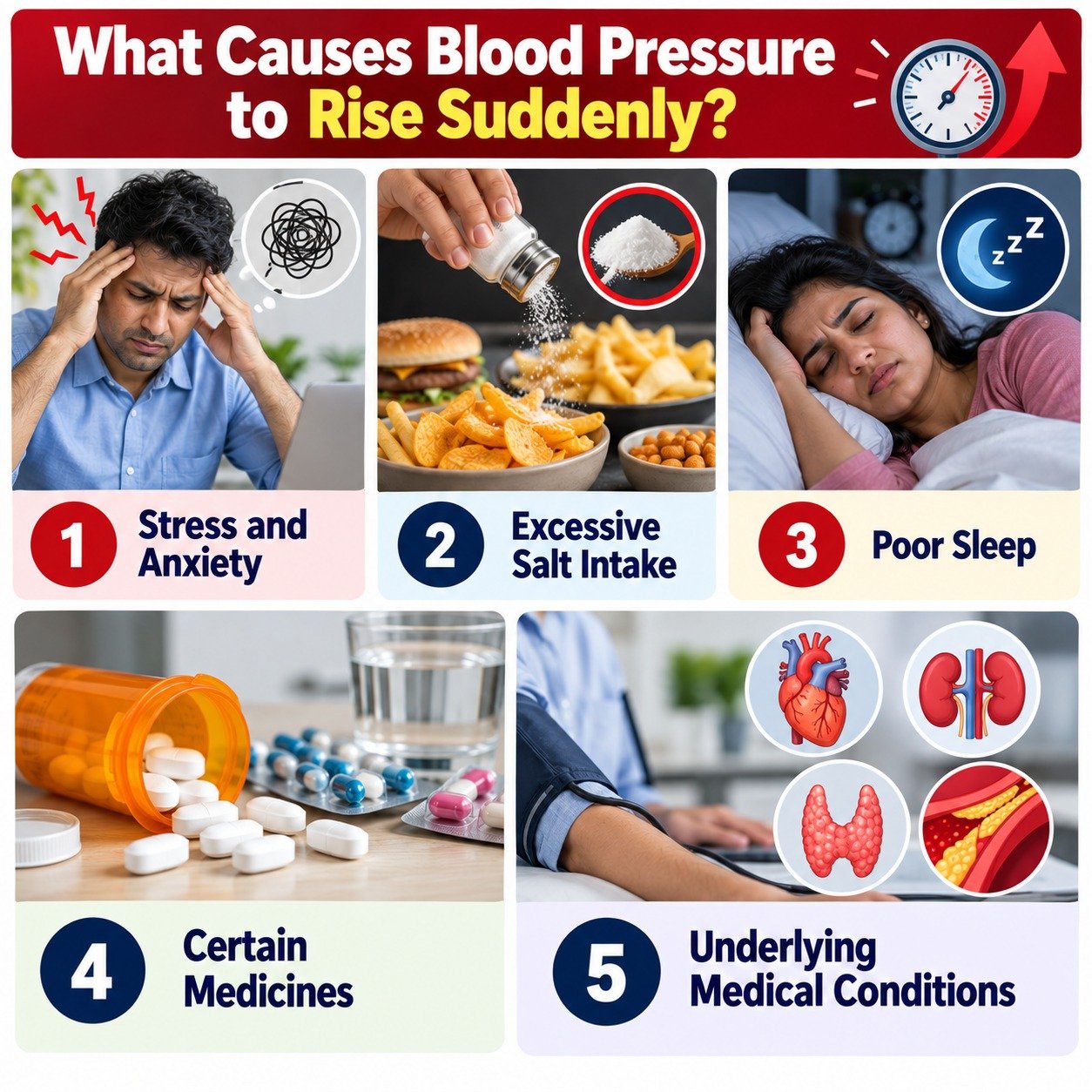 What Causes Blood Pressure to Rise Suddenly