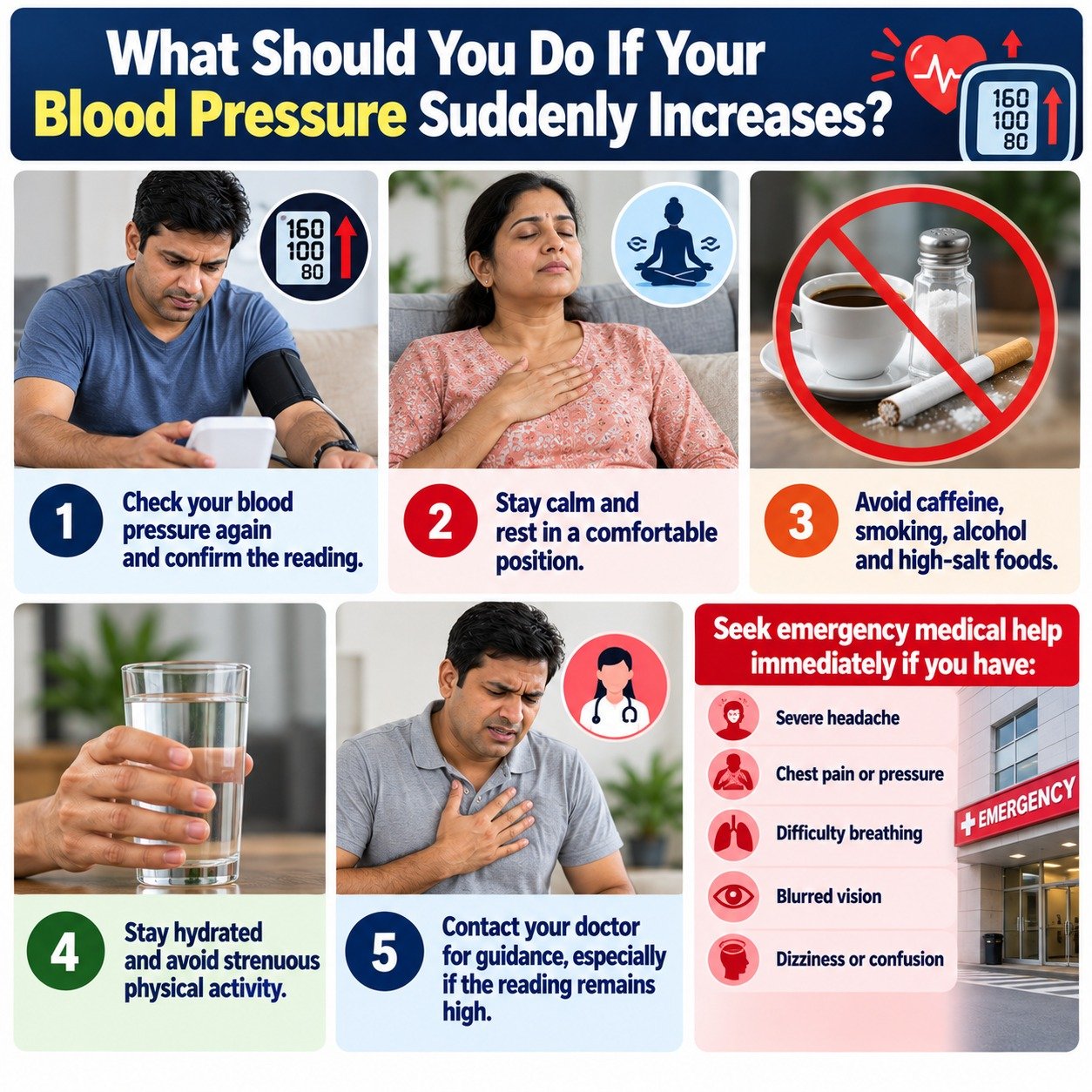 What Should You Do If Your Blood Pressure Suddenly Increases?